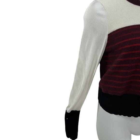 Rag & Bone L Extra Fine Merino Wool Blend Sweater Color Block Quiet Luxury - Picture 2 of 16